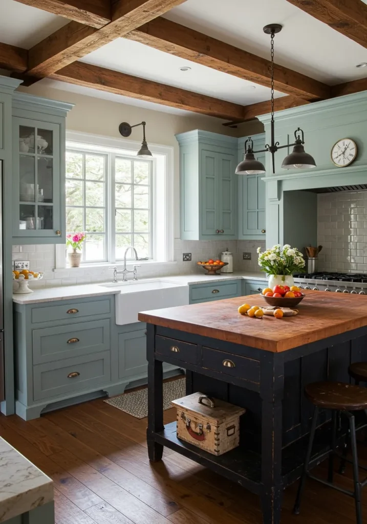 blue grey kitchen cabinets 13