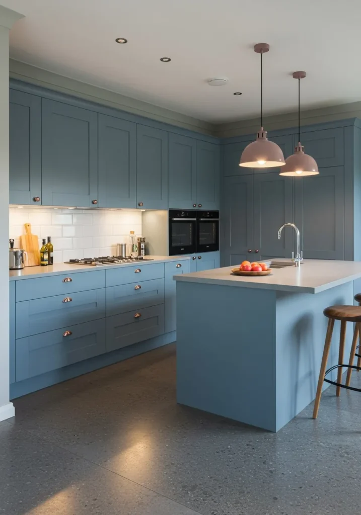 blue grey kitchen cabinets 2