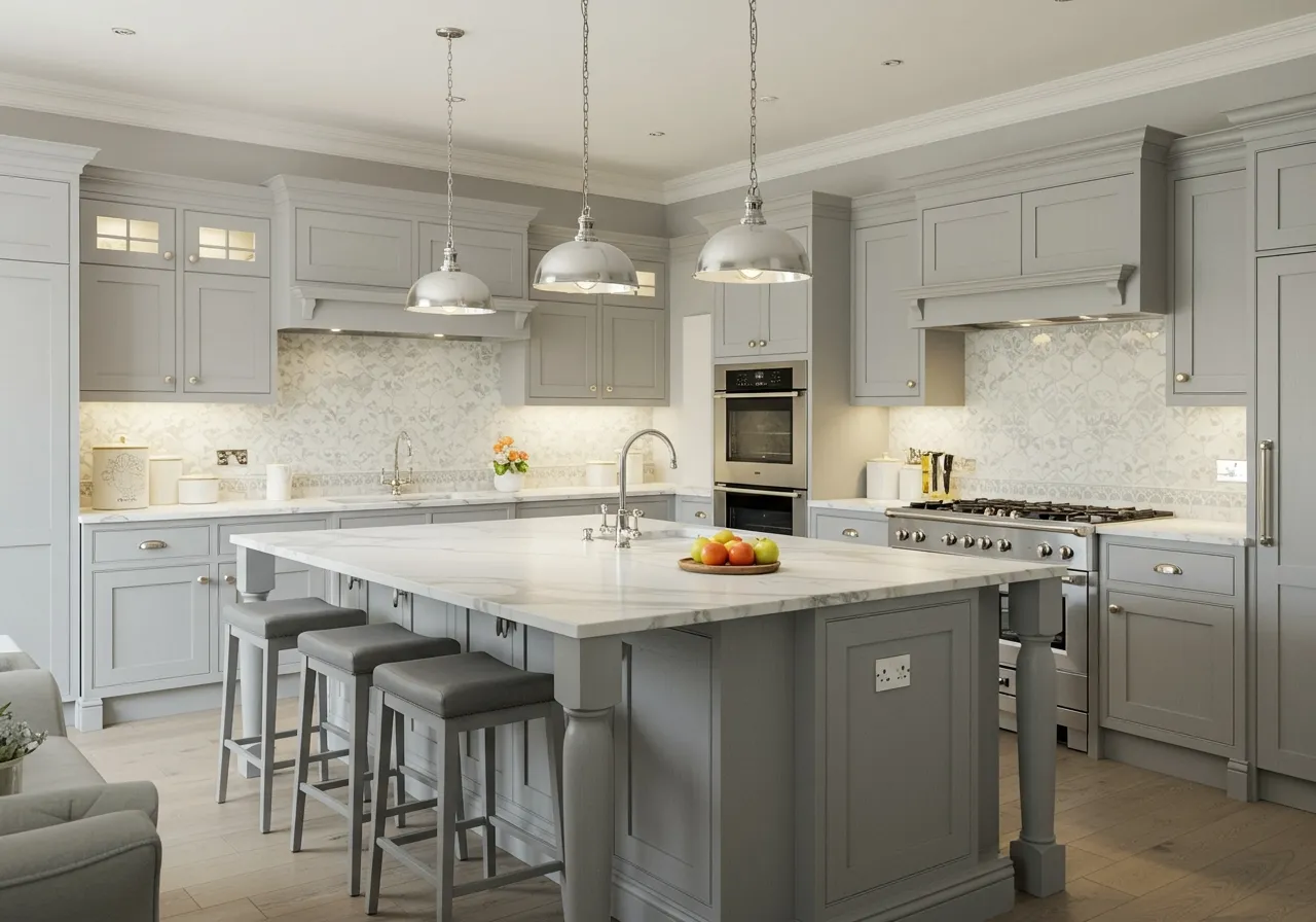 gray and white kitchen ideas FI