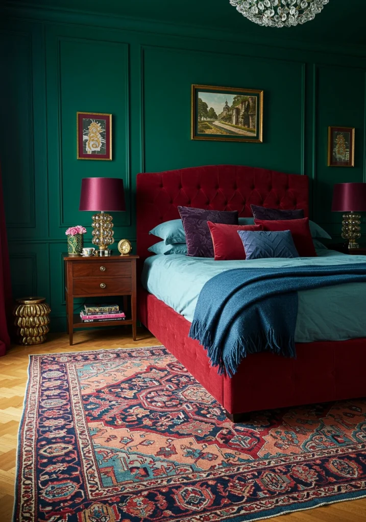 jewel tone bedroom 13 converted