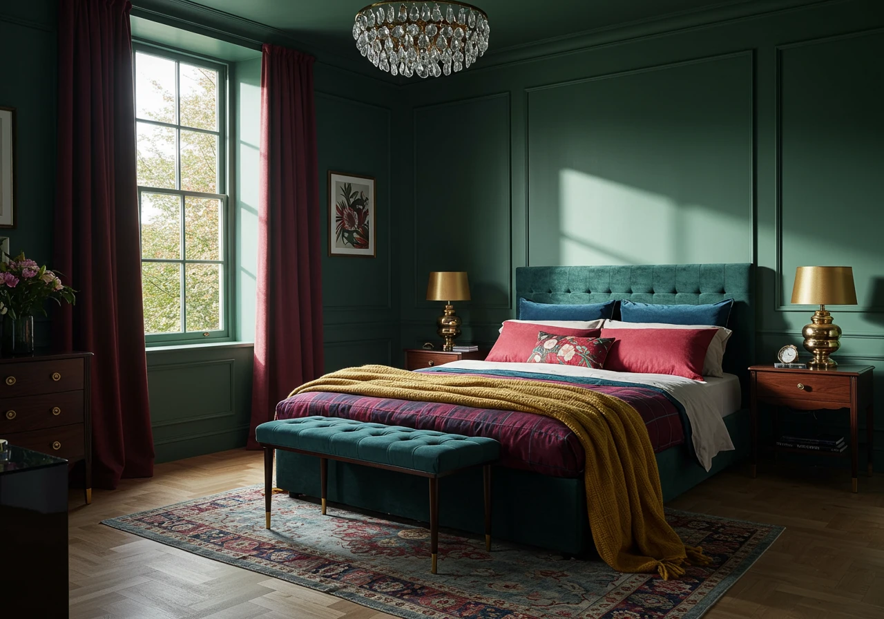 jewel tone bedroom FI converted