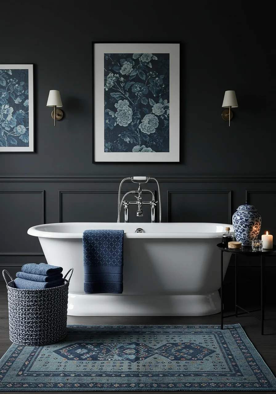 moody bathroom ideas 18