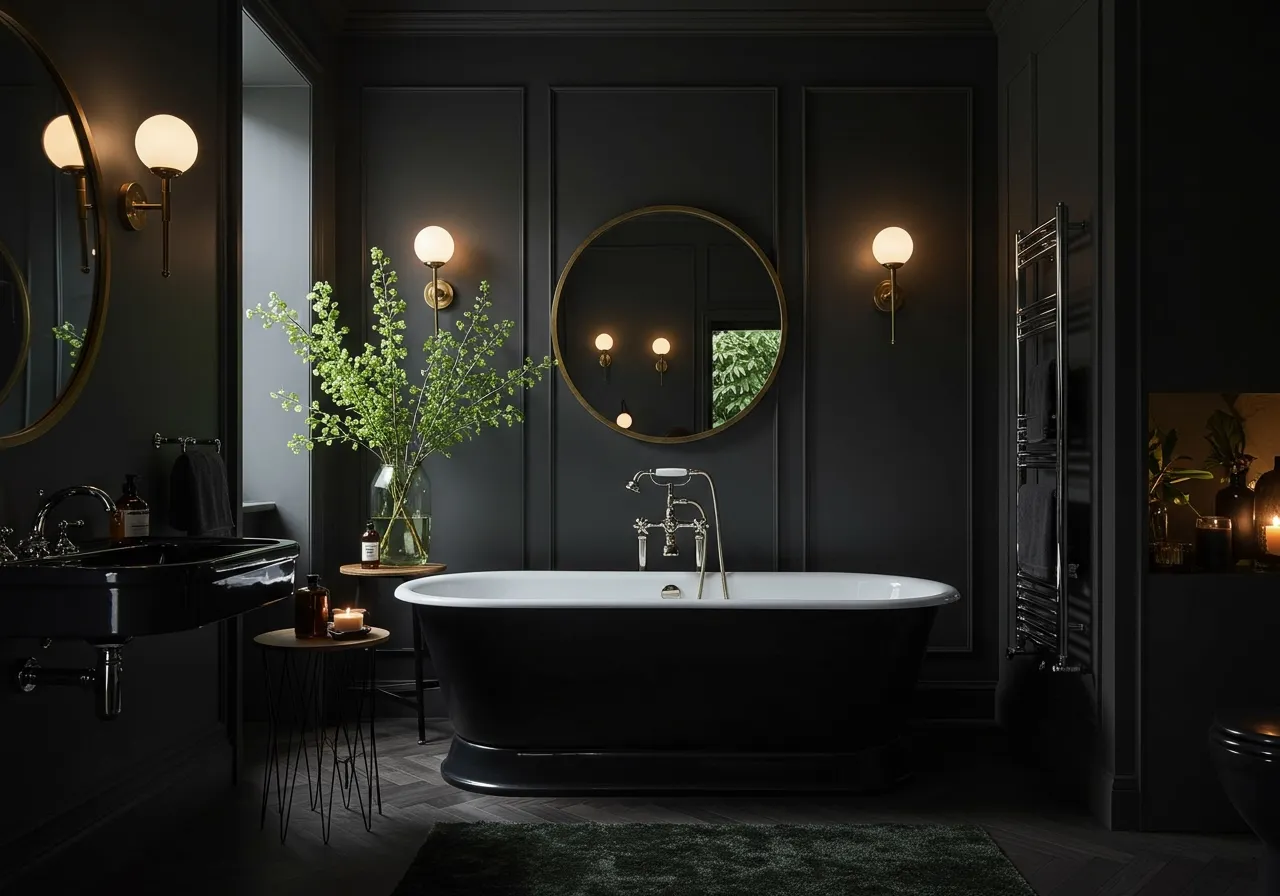 moody bathroom ideas FI