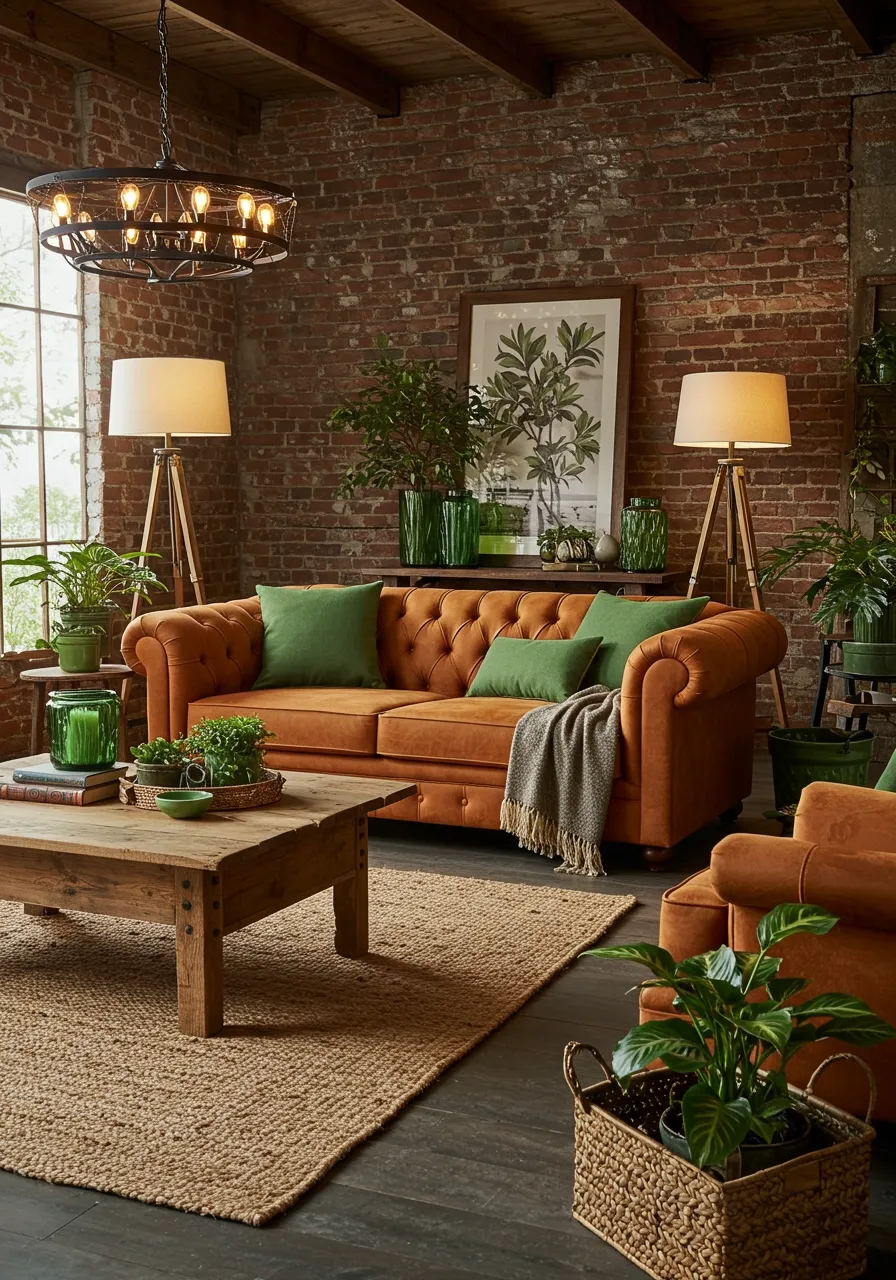 orange couch living room ideas 4
