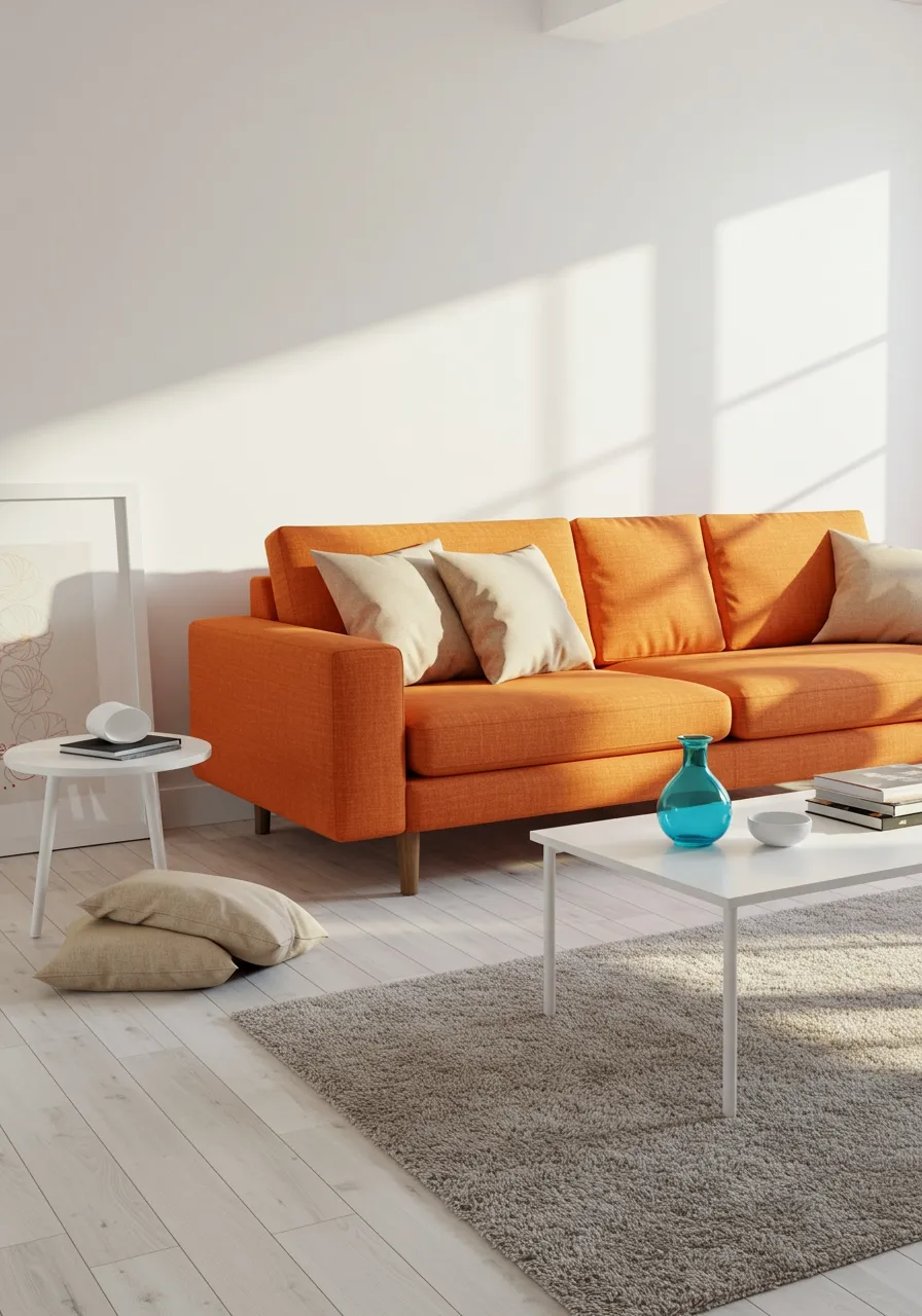 orange couch living room ideas 5