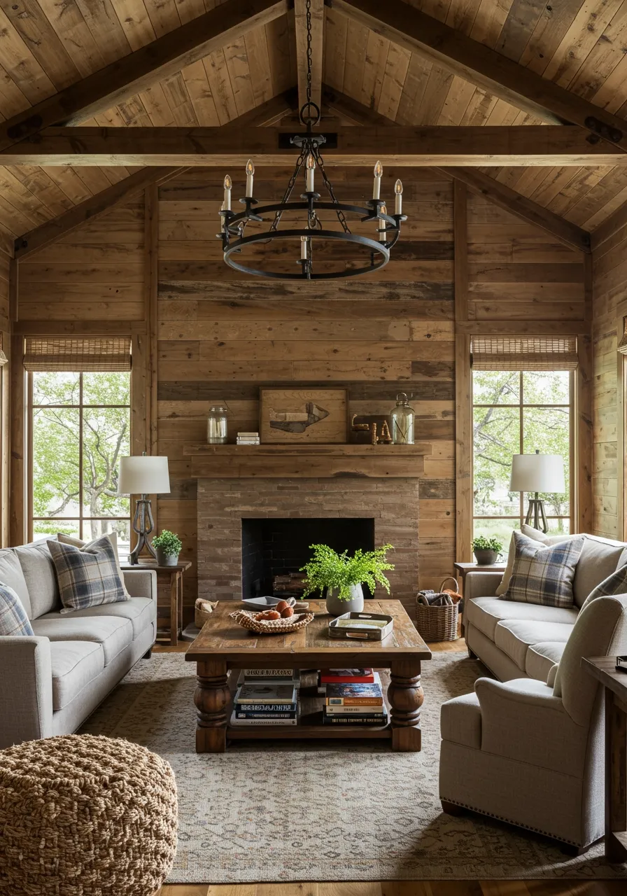 rustic living room ideas 16