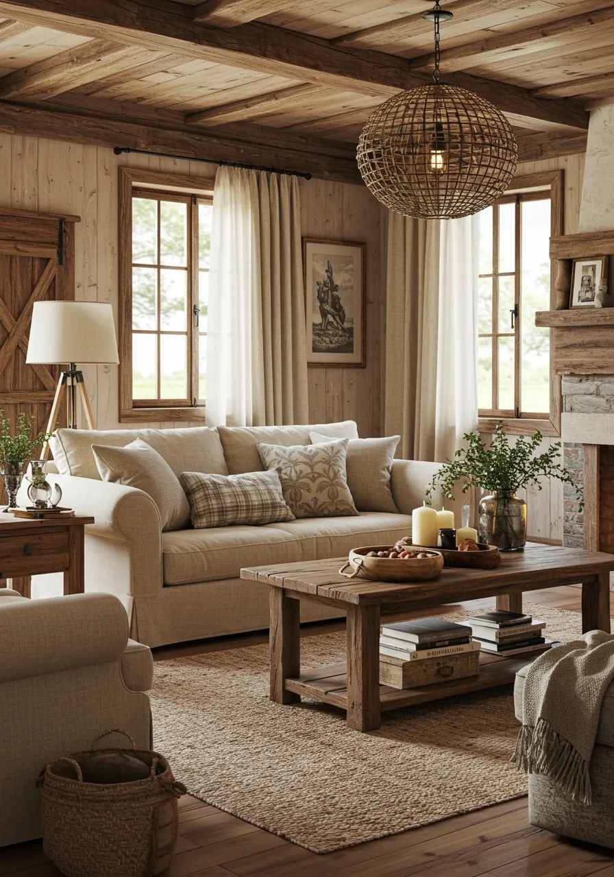 rustic living room ideas 4