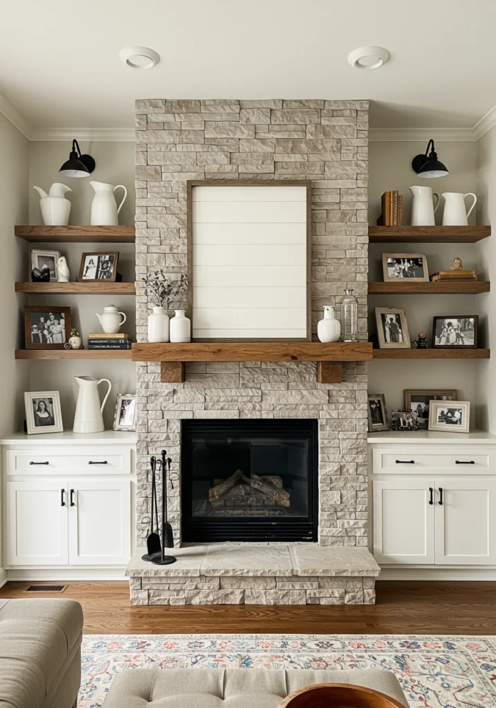 living room wall units 12 converted